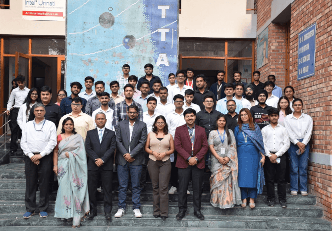 Piyush Jain Bafna judging student startup ideas at Pitch Your Idea Summit 3.0 at MAIT Delhi photo 3