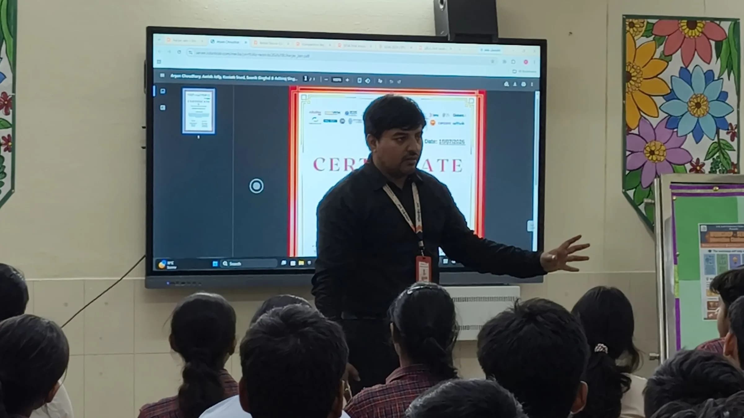 Students at A.G. D.A.V. Centenary Public School attending an AI robotics and core electronics workshop by Robotic Sir photo 3
