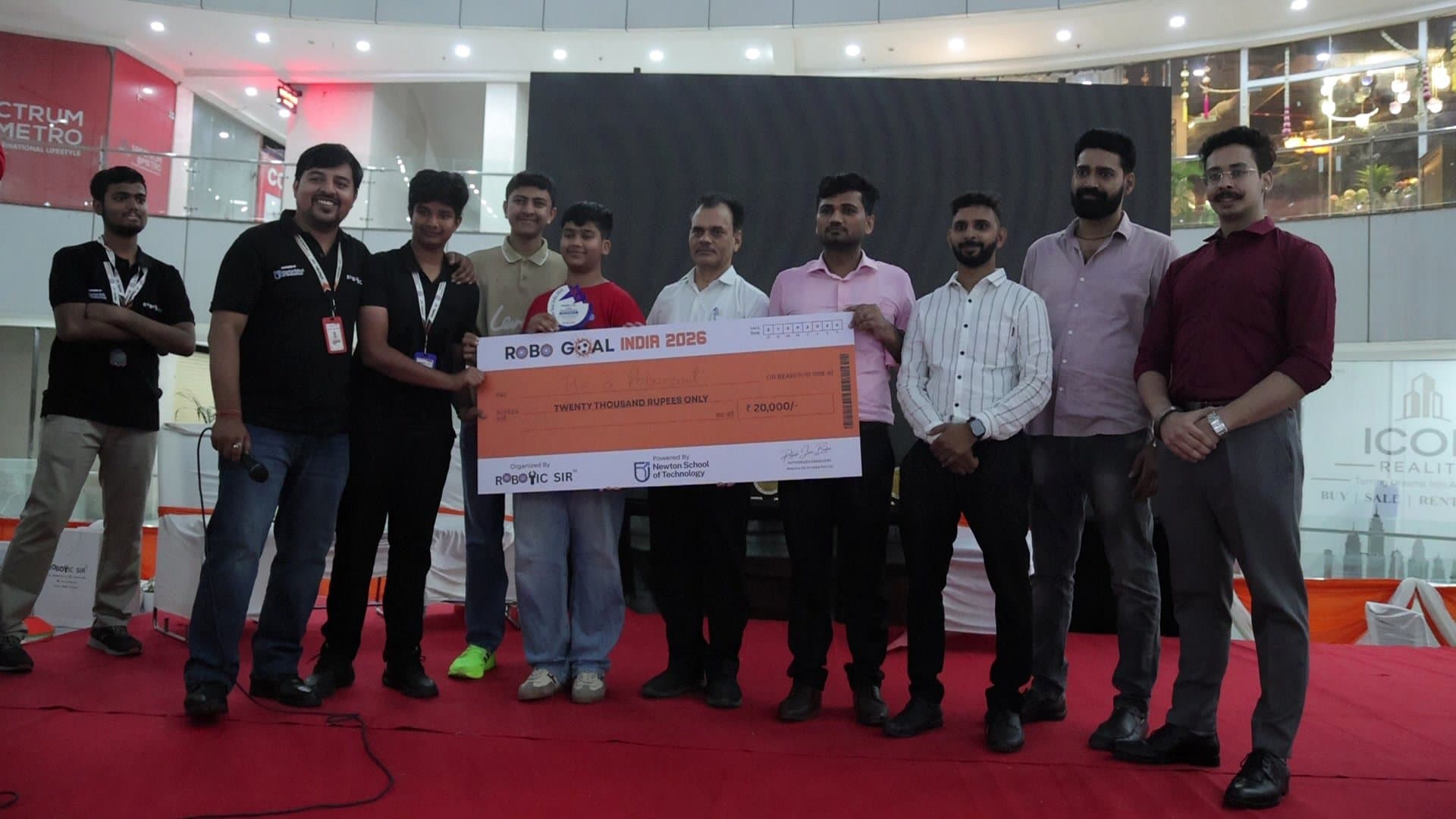 Students competing with self-built soccer robots at Robo Goal India 2026 in Noida photo 4