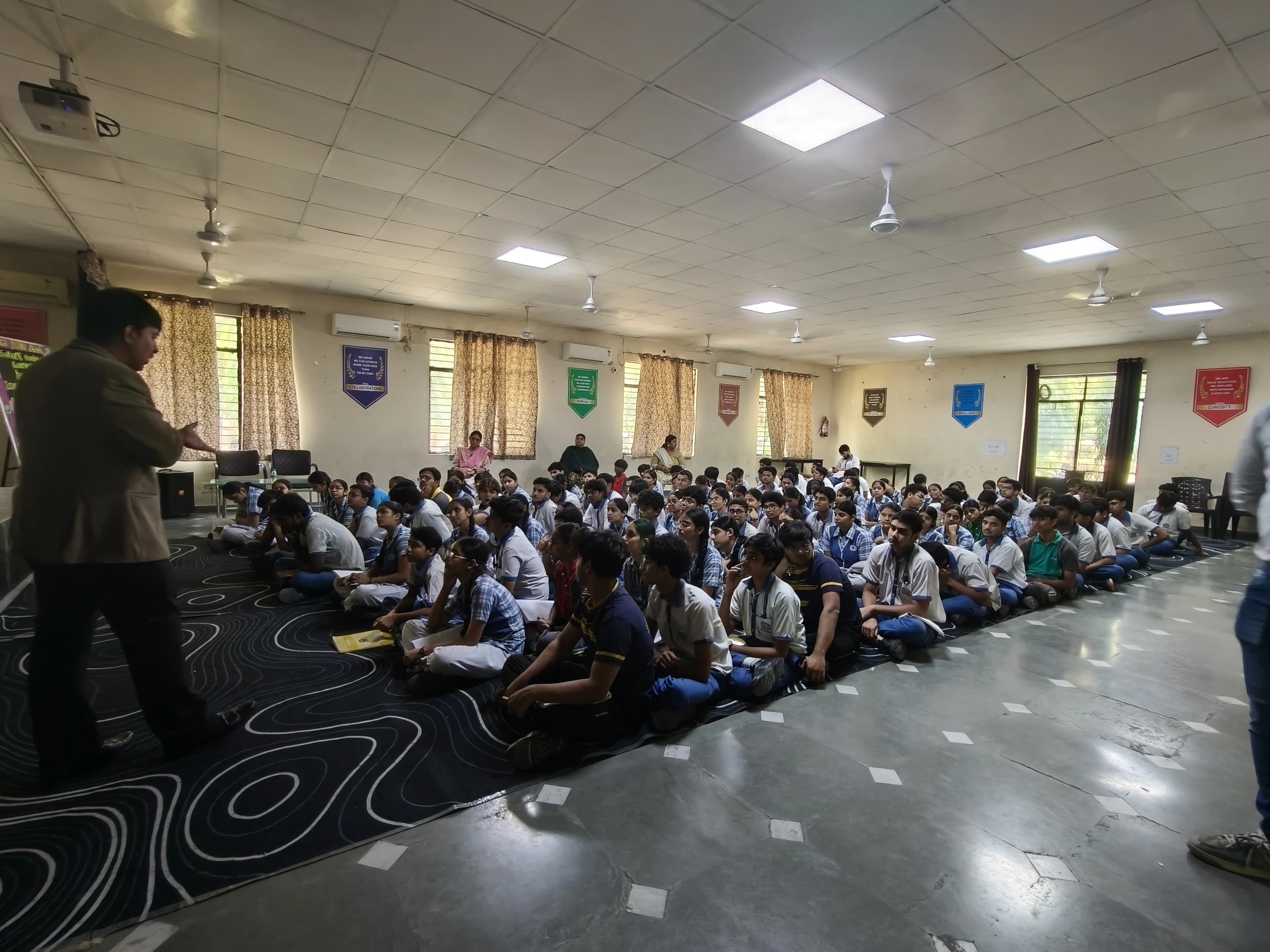 Students attending a practical data, AI, semiconductor and core electronics workshop at Lions Public School. photo 5