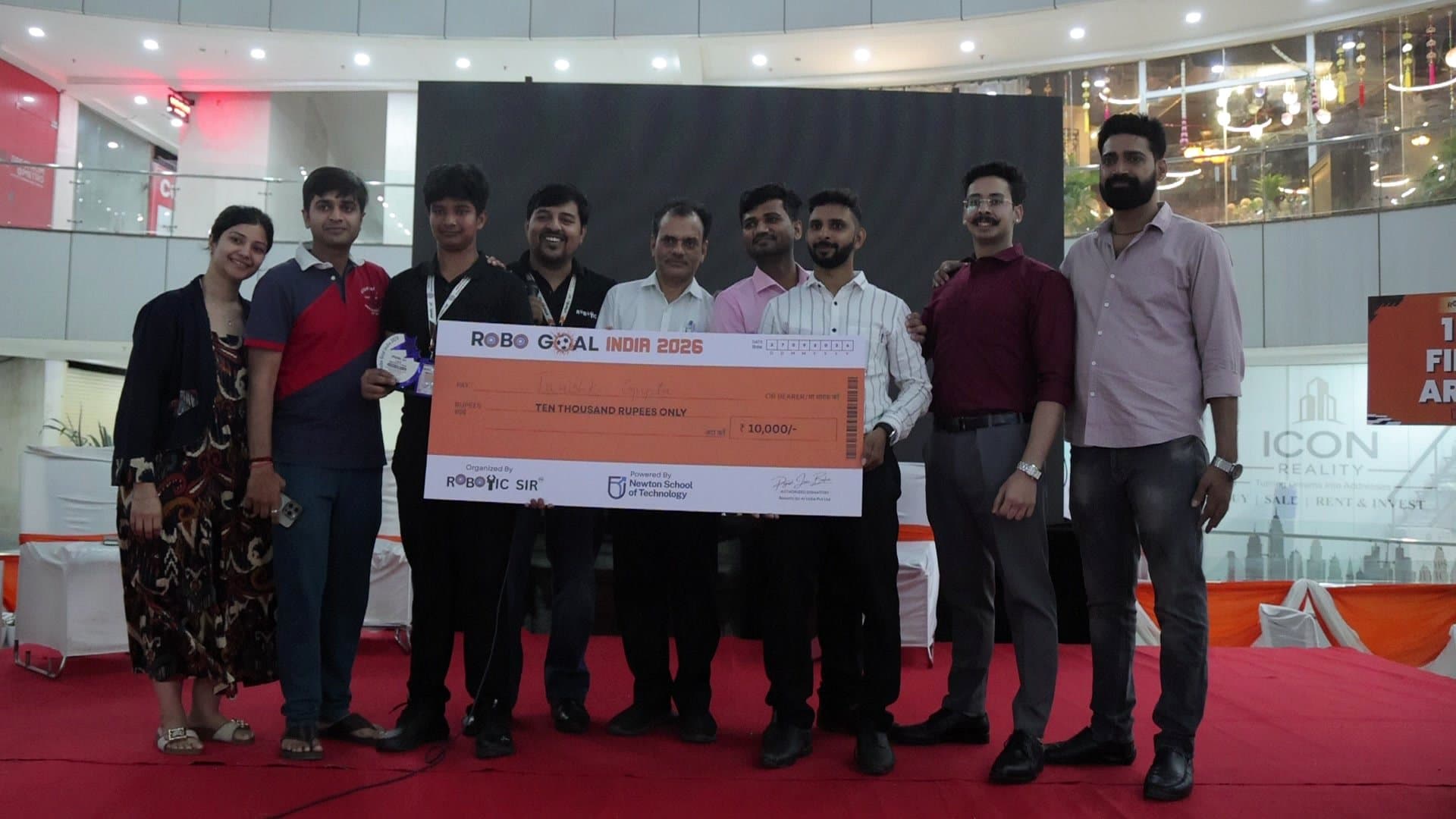 Students competing with self-built soccer robots at Robo Goal India 2026 in Noida photo 5