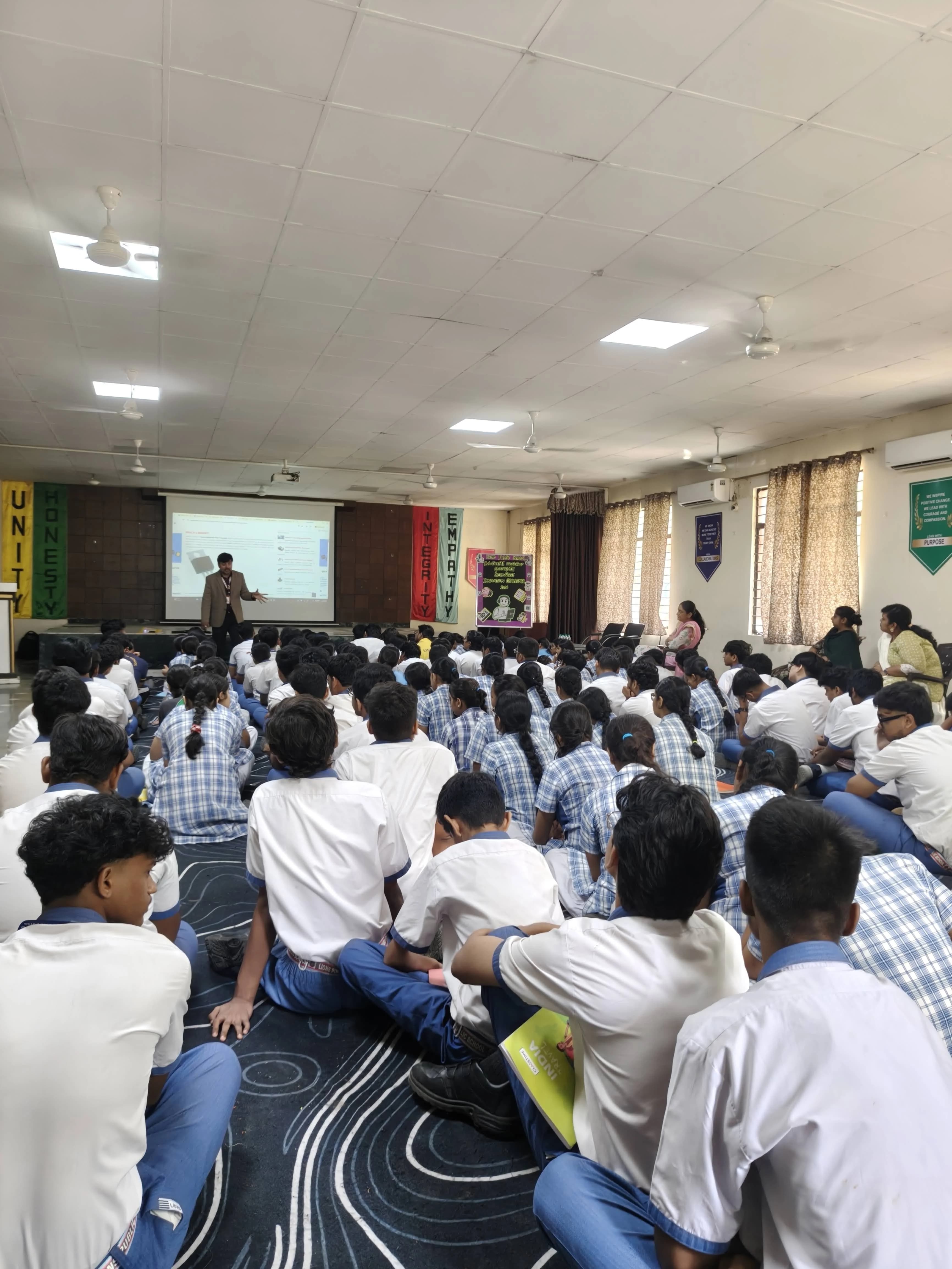 Students attending a practical data, AI, semiconductor and core electronics workshop at Lions Public School. photo 7