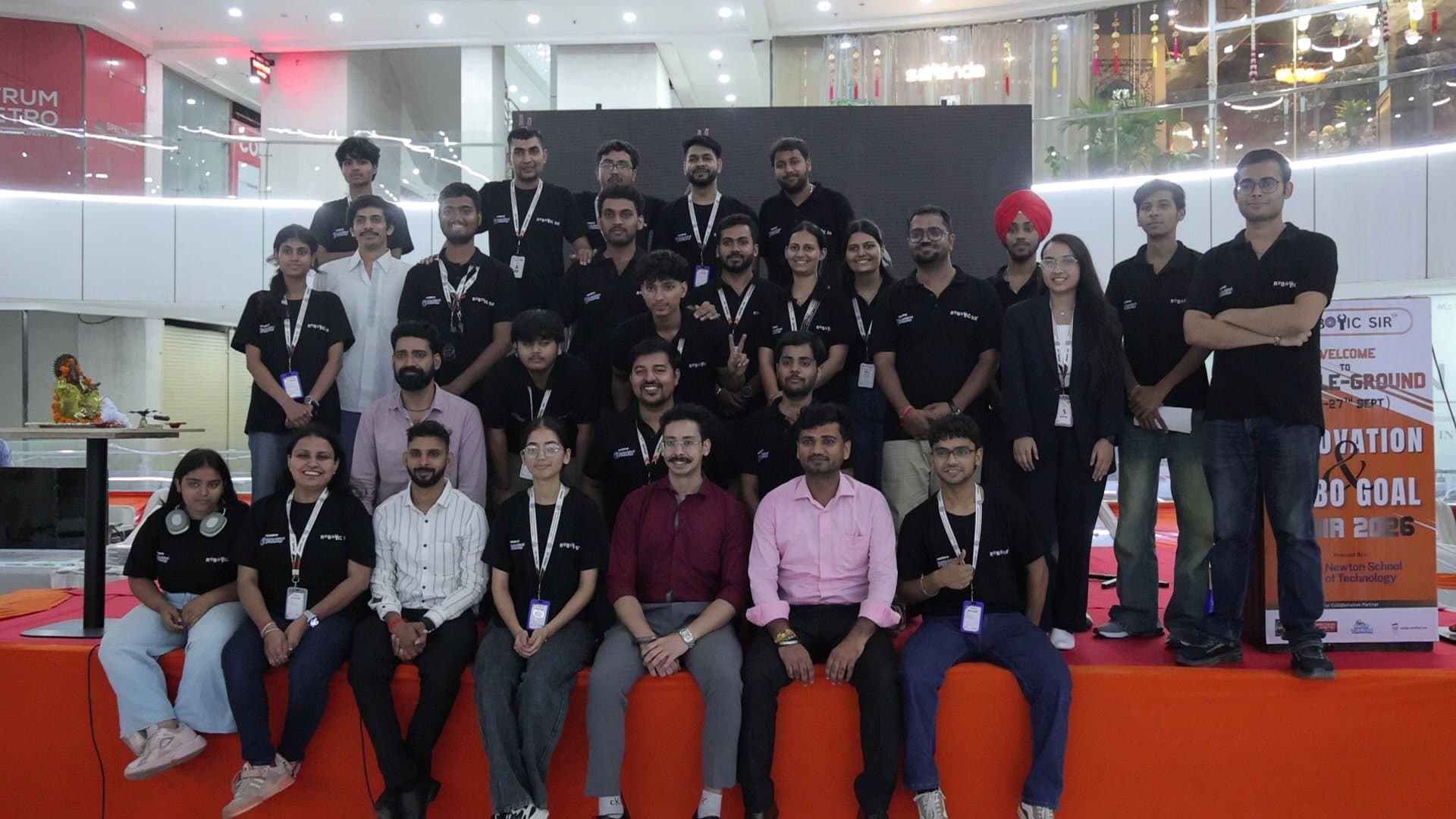 Students competing with self-built soccer robots at Robo Goal India 2026 in Noida photo 9