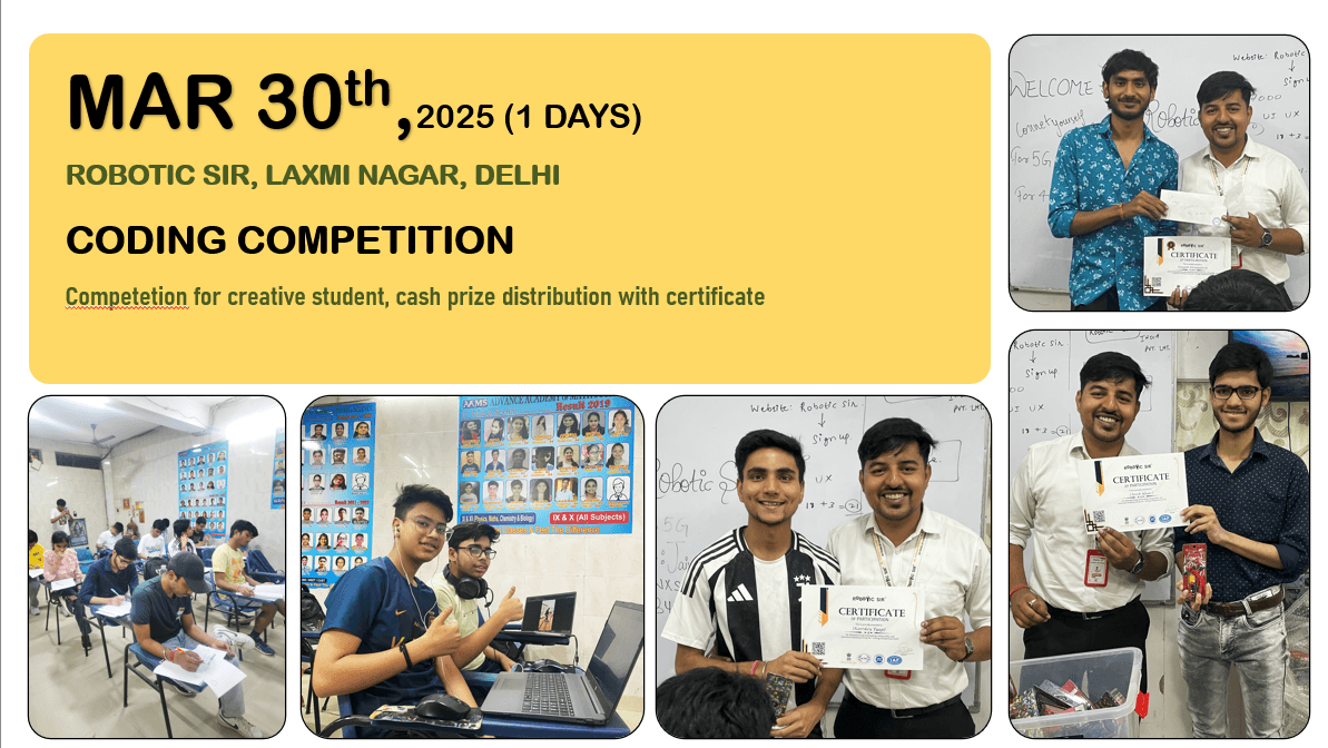 Test Your Code – Coding Competition at Robotic Sir Delhi Centre