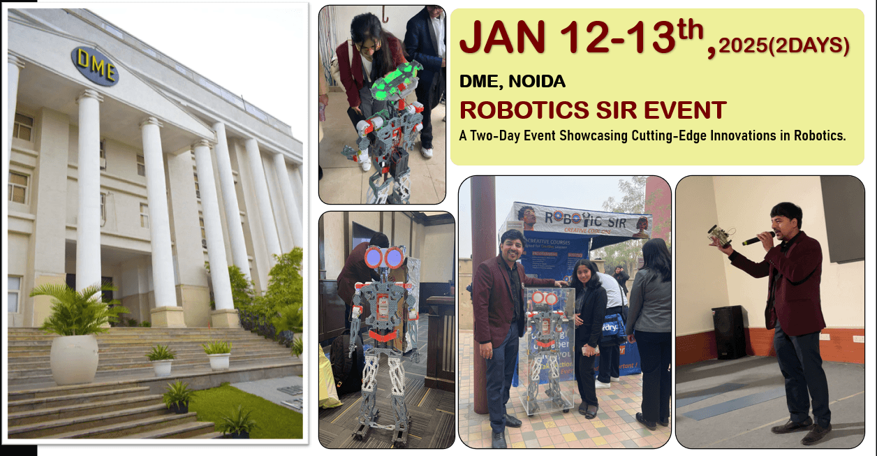 Students attending the Robotic Sir two-day robotics and electronics show at DME Noida