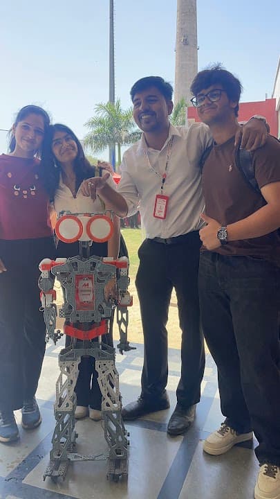 Robotic Sir robotics and AI session at the E-Summit at Sri Guru Gobind Singh College of Commerce in Pitampura