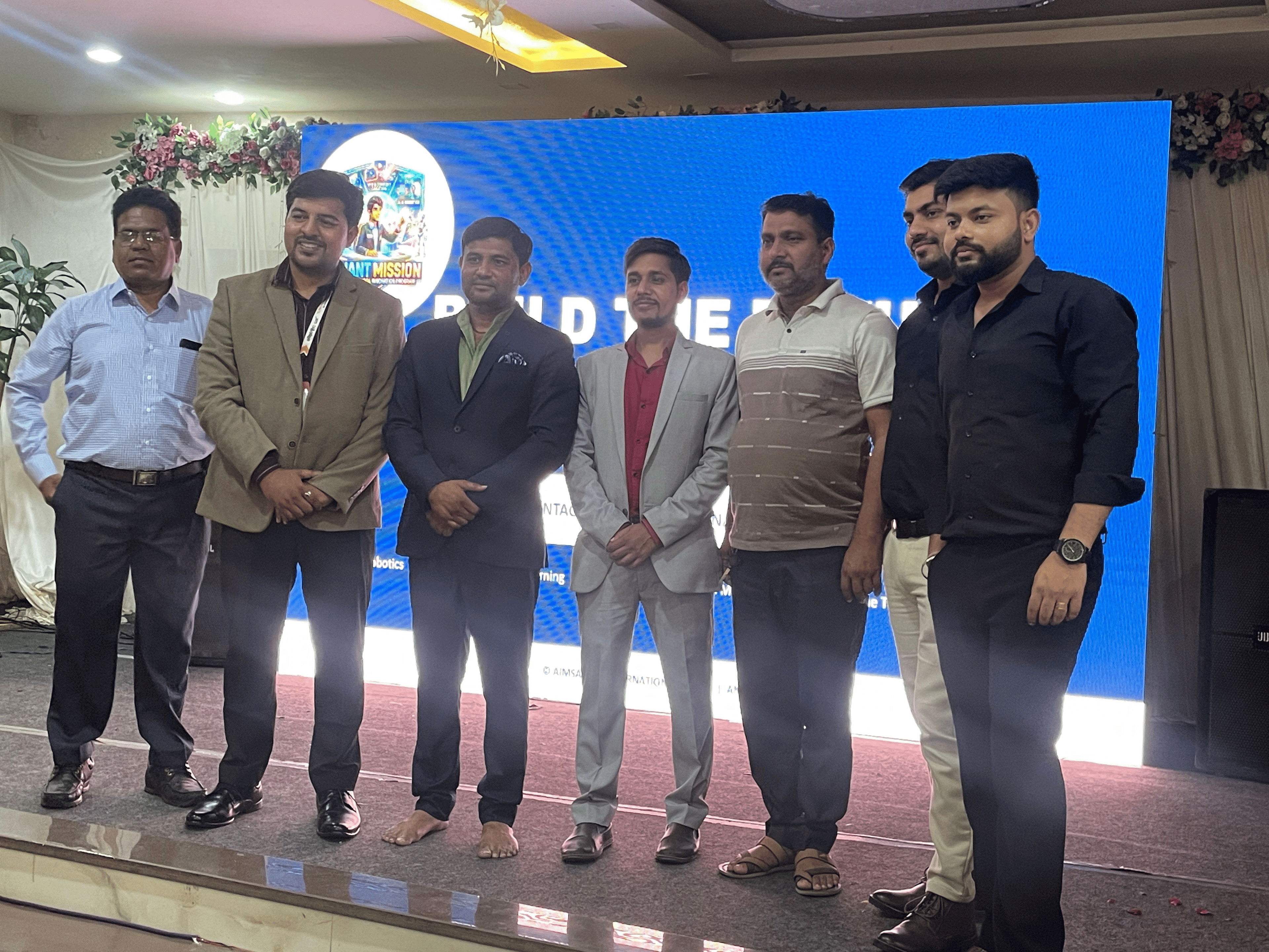 Live humanoid and robotic arm demonstrations at the National AI & Robotic Educational Summit 2026 in Etawah, Uttar Pradesh